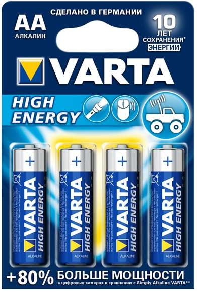 Батарейка Varta High Energy 4xAA