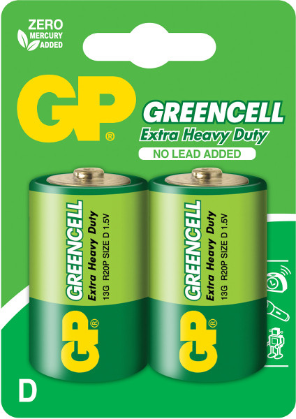 Батарейка GP Greencell 2xD