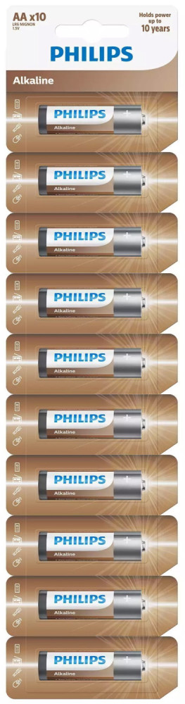 Батарейка Philips Entry Alkaline 10xAA (LR6AL10S/10)