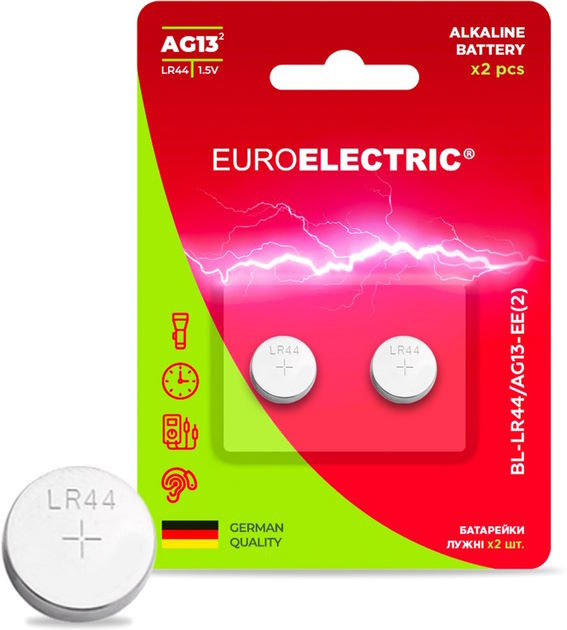Аккумулятор / батарейка EUROELECTRIC 2xAG13 (BL-LR44/AG13-EE(2))