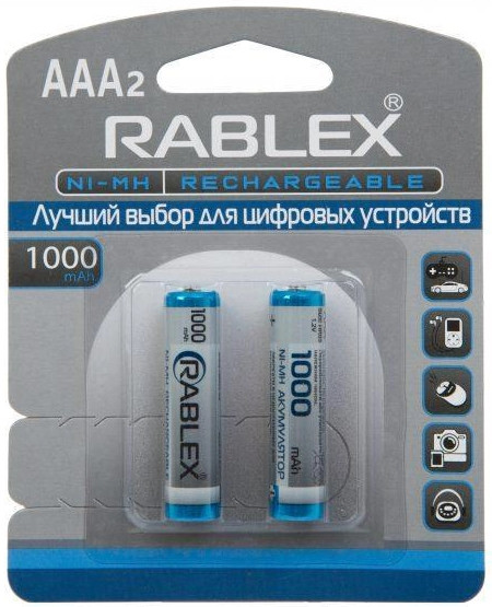 Акумулятор Rablex 2xAAA 1000 mAh