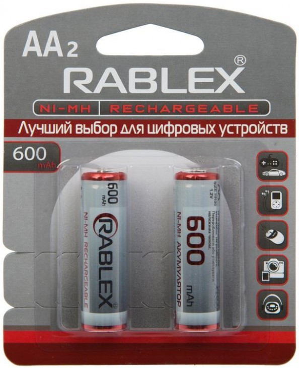 Акумулятор Rablex 2xAA 600 mAh