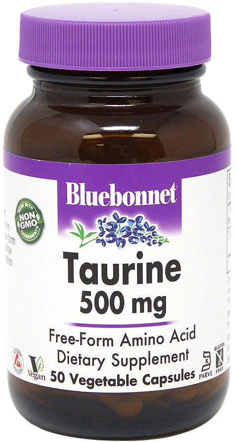 Таурин Bluebonnet Nutrition Taurine 500 mg 50 cap