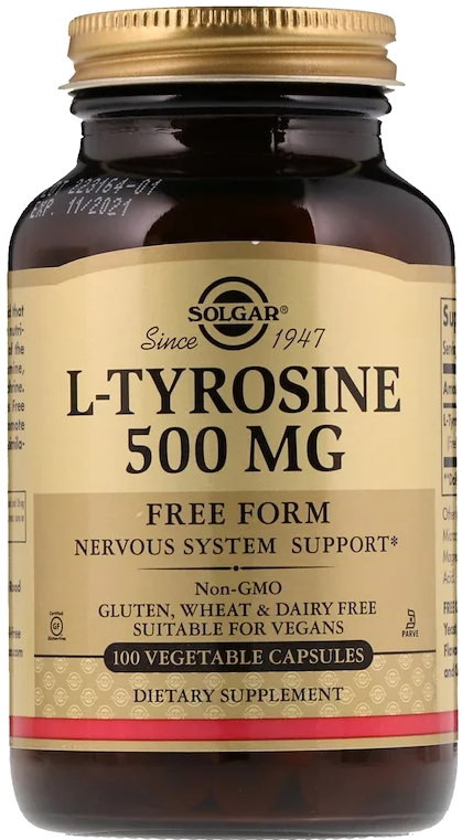 Тирозин SOLGAR L-Tyrosine 500 mg 100 cap