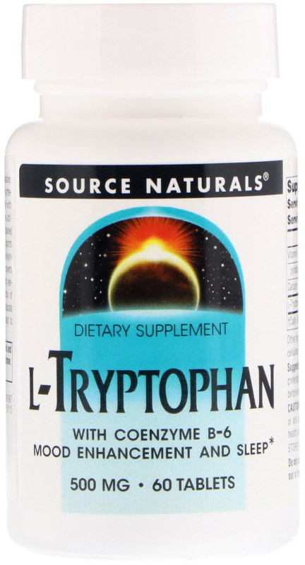 Триптофан Source Naturals L-Tryptophan with Vitamin B-6 60 tab