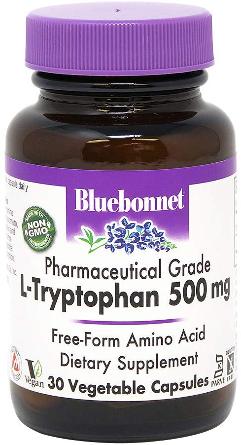 Триптофан Bluebonnet Nutrition L-Tryptophan 500 mg 30 cap