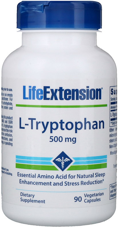 Триптофан Life Extension L-Tryptophan 500 mg 90 cap