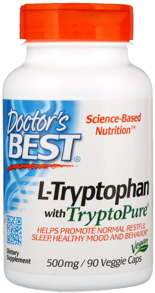 Триптофан Doctors Best L-Tryptophan 500 mg 90 cap