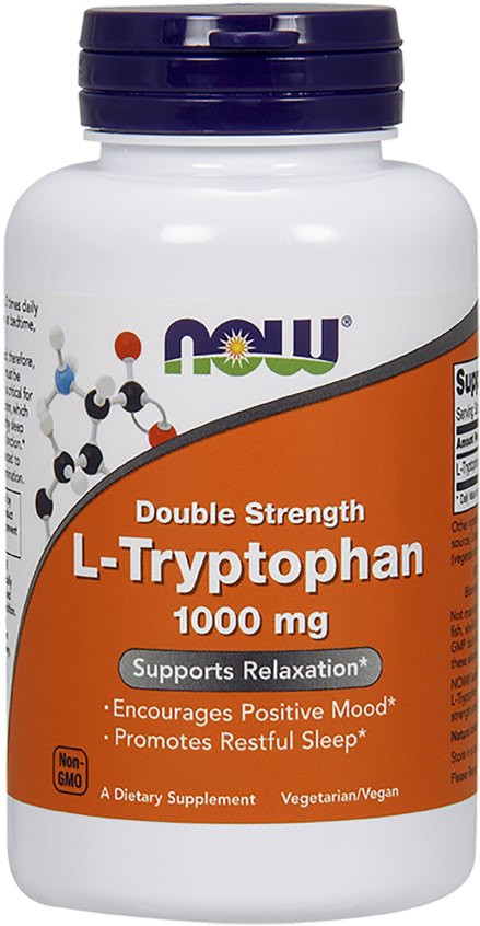 Триптофан Now L-Tryptophan 1000 mg 60 cap