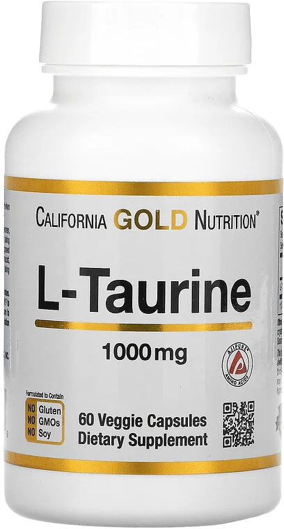 Таурин California Gold Nutrition L-Taurine 1000 mg 60 cap