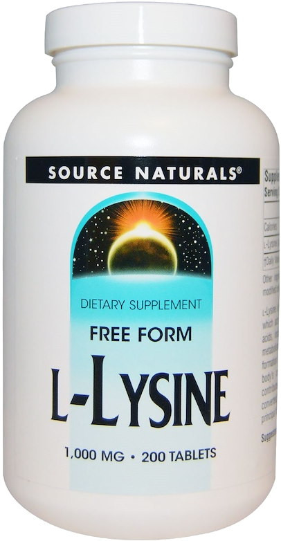 Лизин Source Naturals L-Lysine 1000 mg 100 tab