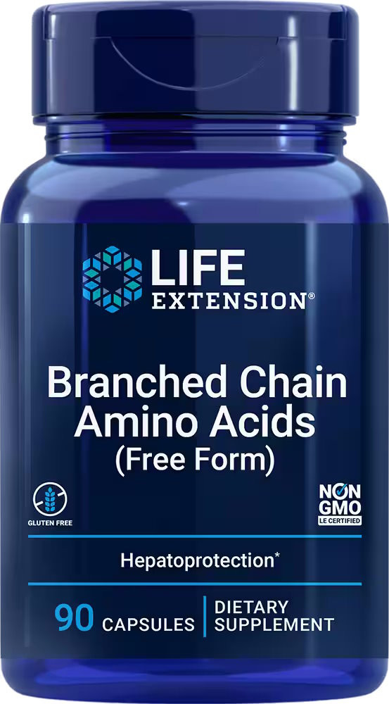 BCAA Life Extension Branched Chain Amino Acids 90 cap