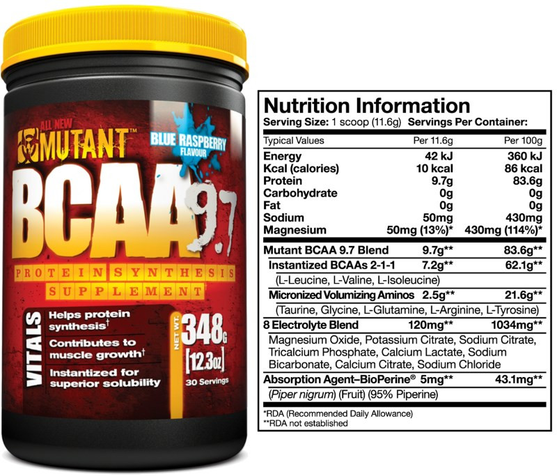 BCAA Mutant 9.7 348 g