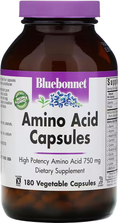 BCAA Bluebonnet Nutrition Amino Acid 750 mg 60 cap