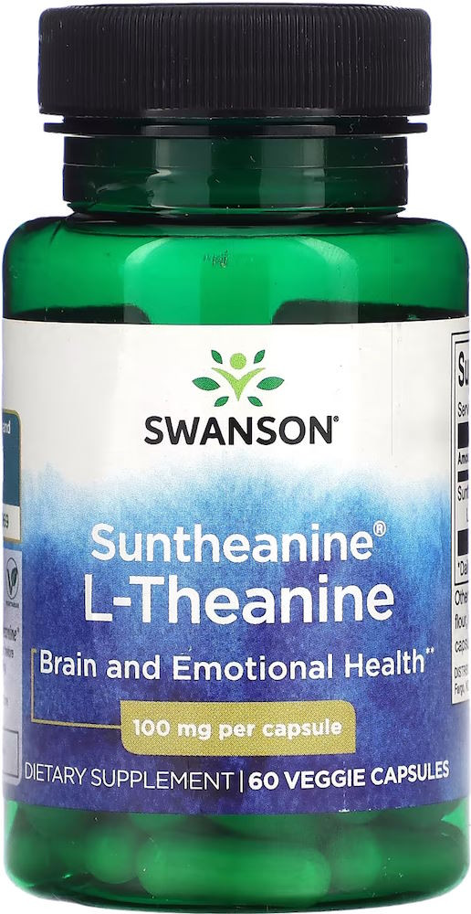 Тианин Swanson Suntheanine L-Theanine 100 mg 60 cap