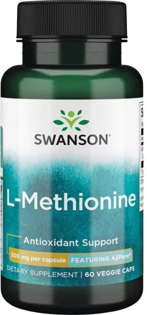 Метионин Swanson L-Methionine 500 mg 30 cap
