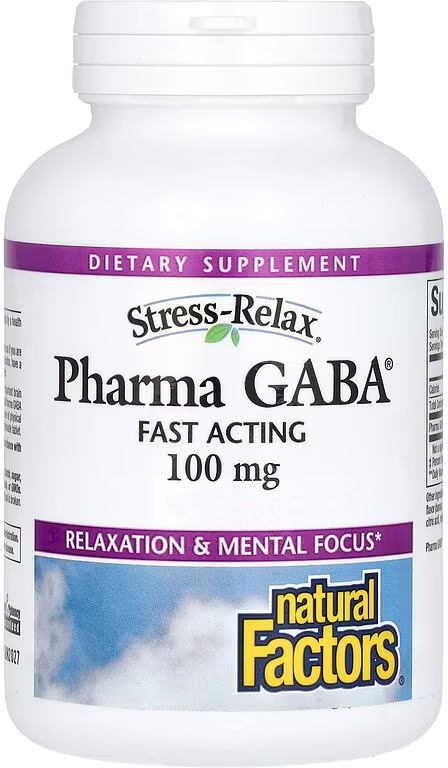 GABA Natural Factors Pharma 100 mg Chewable 60 tab
