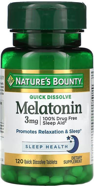 Амінокислоти Natures Bounty Melatonin 3 mg 240 tab