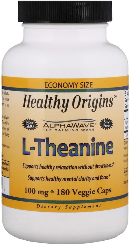 Тианин Healthy Origins L-Theanine 100 mg 180 cap