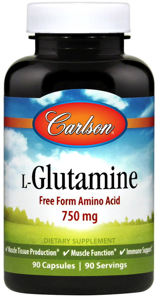 Глутамін Carlson Labs L-Glutamine 750 mg 90 cap