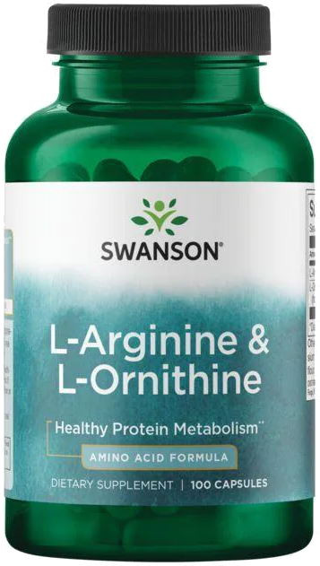 Аргінін Swanson L-Arginine & L-Ornithine 100 cap