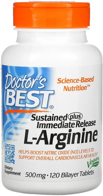 Аргінін Doctors Best L-Arginine 500 mg 120 tab