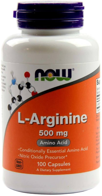 Аргінін Now L-Arginine 500 mg 100 cap