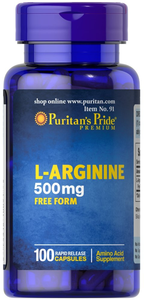Аргінін Puritans Pride L-Arginine 500 mg 100 cap