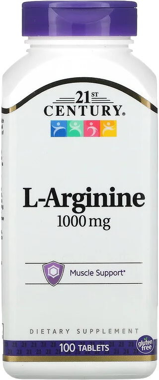 Аргінін 21st Century L-Arginine 1000 mg 100 tab