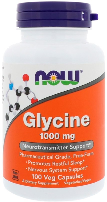 Гліцин Now Glycine 1000 mg 100 cap