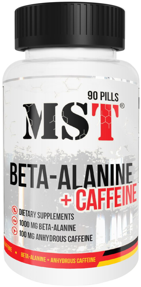 Бета-аланін MST Beta-Alanine plus Caffeine 90 tab