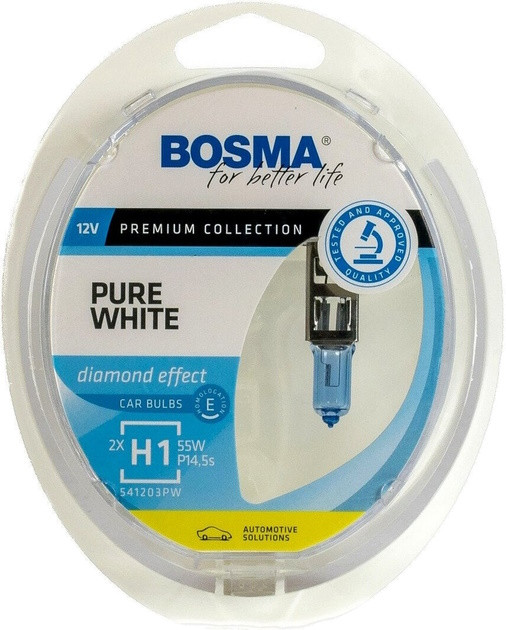 Автолампа Bosma Pure White H1 2pcs