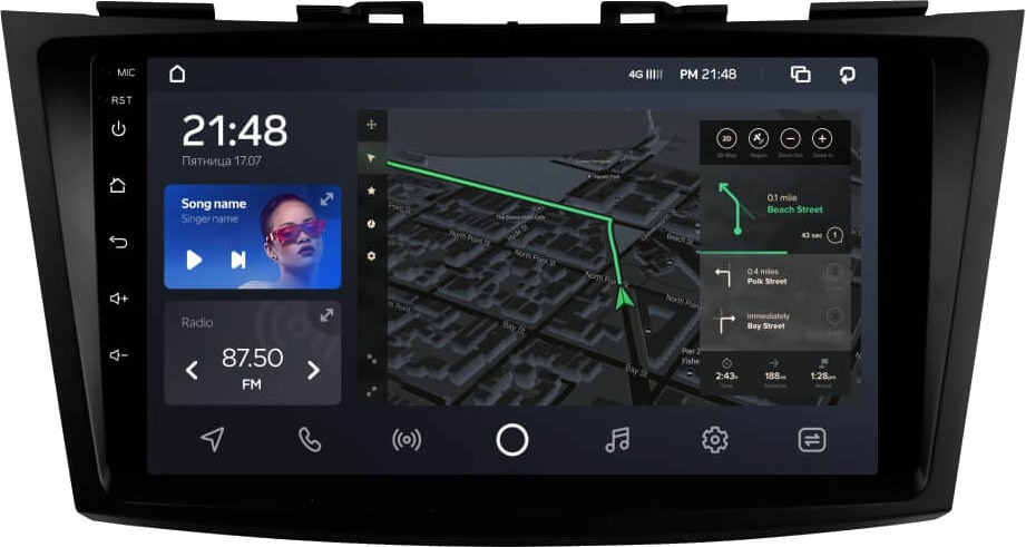 Автомагнитола AMS T1010 6128Gb Suzuki Swift 4 2011-2017