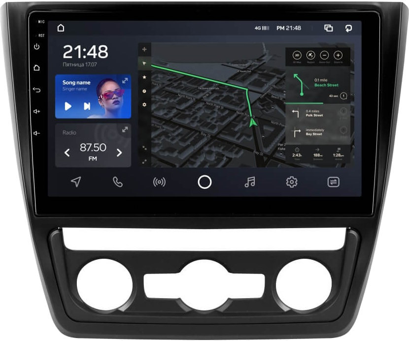 Автомагнитола AMS T1010 6128Gb Skoda Yeti 2009-2014