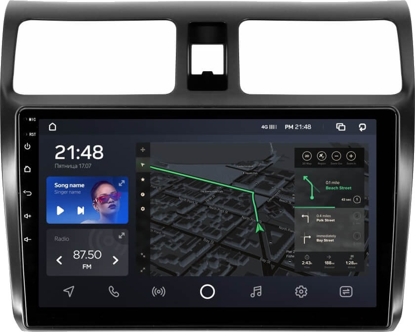 Автомагнитола AMS T1010 6128Gb Suzuki Swift 3 2003-2010