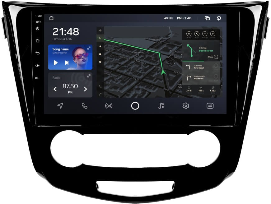 Автомагнитола AMS T1010 6128Gb Nissan X-Trail T32 2013-2017 M/C