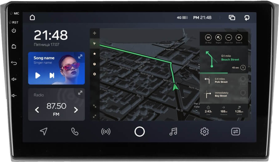 Автомагнитола AMS T1010 6128Gb Mazda CX-9 (TB) 2006-2016