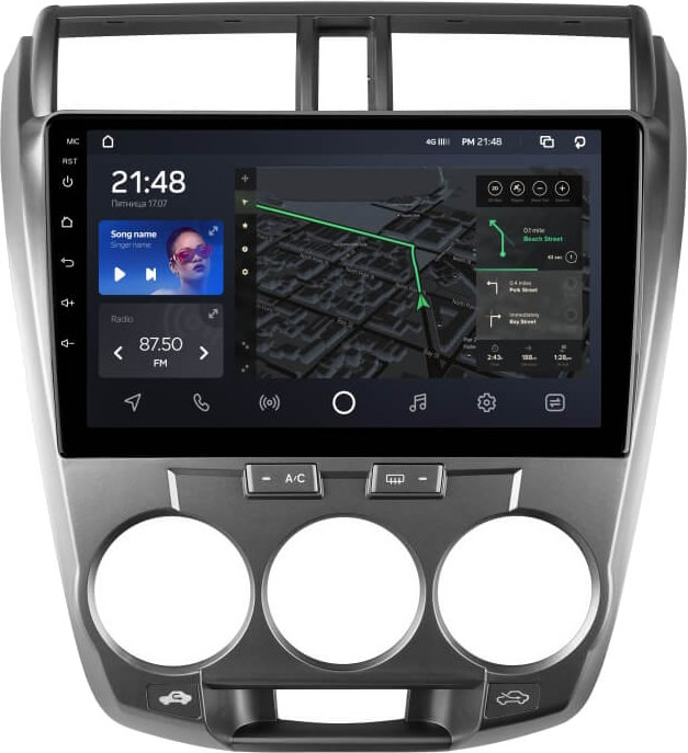Автомагнитола AMS T1010 6128Gb Honda City 2008-2013