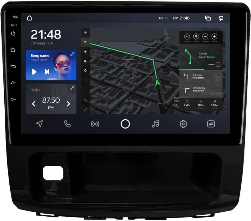 Автомагнитола AMS T1010 6128Gb Great Wall Haval H9 2014-2020 (B)