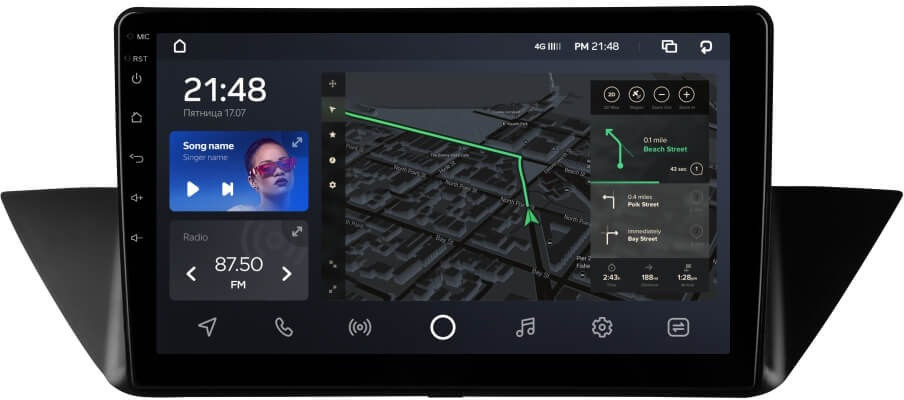 Автомагнитола AMS T1010 6128Gb BMW X1 E84 2009-2012