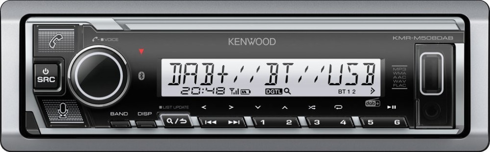 Морская магнитола Kenwood KMR-M508DAB