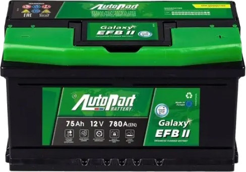 Автоакумулятор AutoPart Galaxy EFB II 6CT-75R