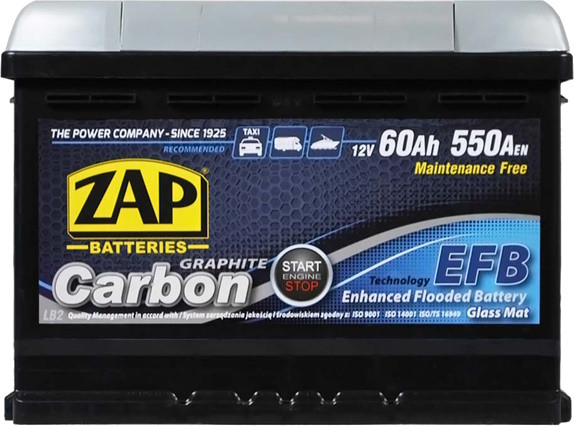 Автоакумулятор ZAP Carbon EFB 560 08