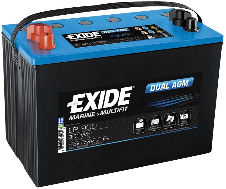 Акумулятор для човнів/яхт Exide Dual AGM AGM EP1500