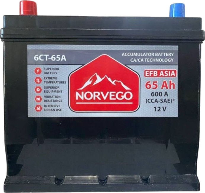 Автоаккумулятор Norvego EFB Asia 75R