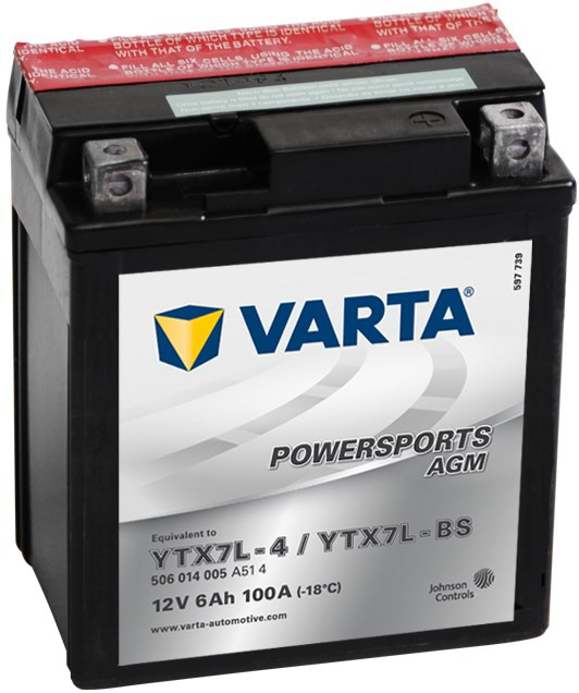 Аккумулятор для мотоцикла Varta Powersports AGM AGM 507 902 011