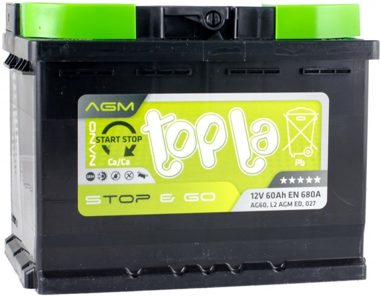Автоаккумулятор Topla AGM Stop & Go AGM Start-Stop 80R (114 080