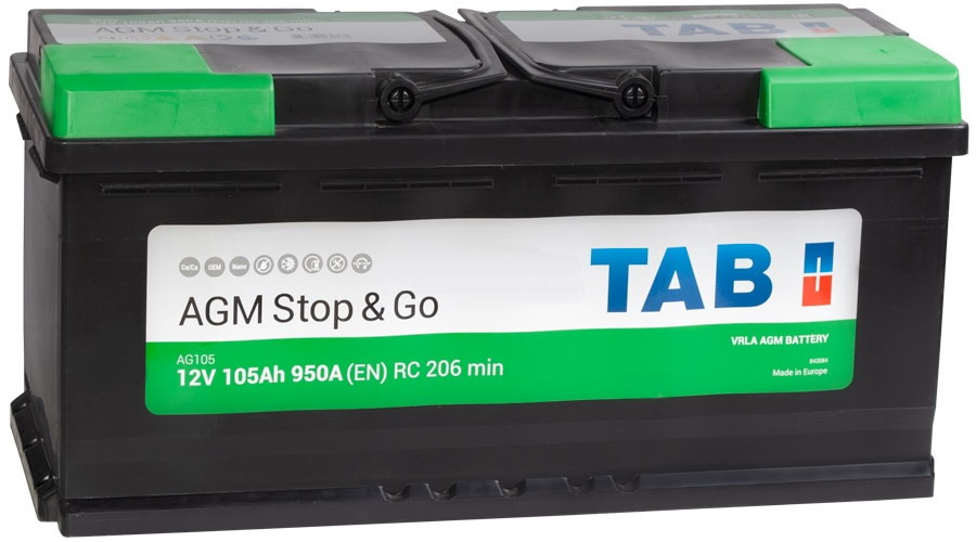 Автоакумулятор TAB AGM Stop & Go 105R