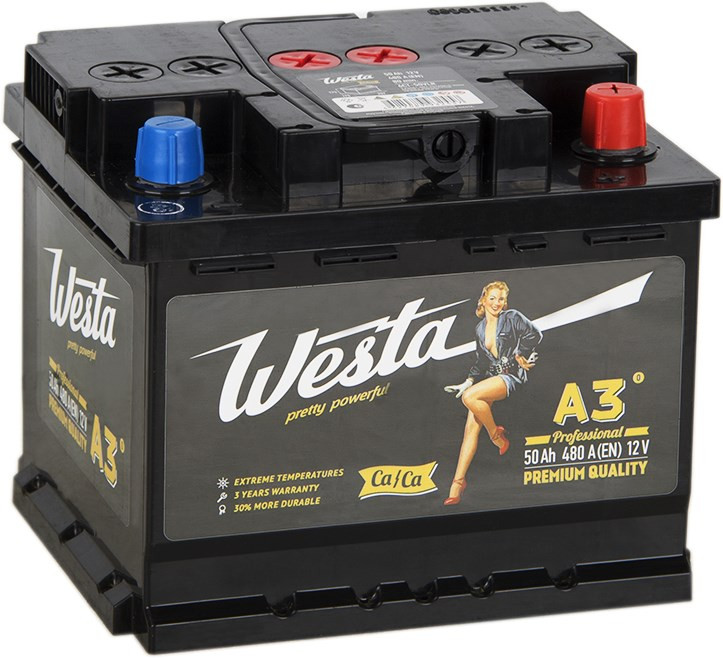 Автоаккумулятор Westa Pretty Powerful 6CT-50L (WPP501