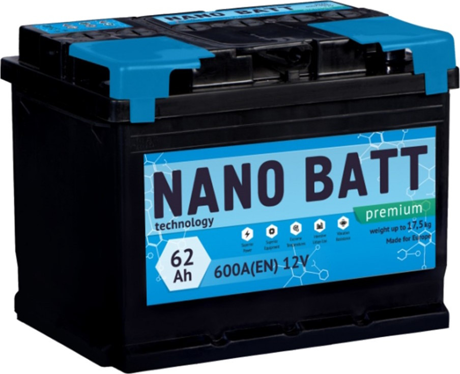 Автоаккумулятор Nano Batt Premium 62L